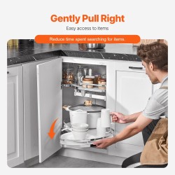 Ulosvedettävä kääntyvä kulmahylly kaksitasoinen hiiliteräs kromipinnoite sopii 900 mm leveään sokkelikulmakaappiin