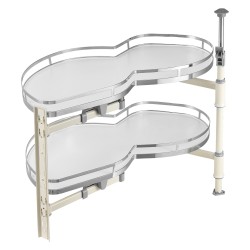 Kääntyvä kaksitasoinen kulmakaapin ulosvedettävä säilytyskori korkeussäädettävä hydraulinen vaimennus hiiliteräsrakenne