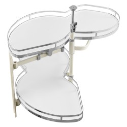 Kääntyvä kaksitasoinen kulmakaapin ulosvedettävä säilytyskori korkeussäädettävä hydraulinen vaimennus hiiliteräsrakenne