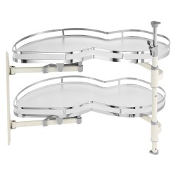 Kääntyvä kaksitasoinen kulmakaapin ulosvedettävä säilytyskori korkeussäädettävä hydraulinen vaimennus hiiliteräsrakenne