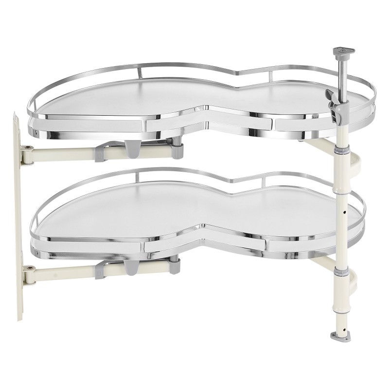 Kääntyvä kaksitasoinen kulmakaapin ulosvedettävä säilytyskori korkeussäädettävä hydraulinen vaimennus hiiliteräsrakenne