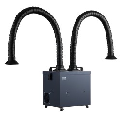 Höyry- ja savunpoistaja 275 wattia harjaton 2 poistoletkua 4-vaiheinen suodatus 10 nopeutta