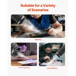 Juotoskäryjen poistoimuri harjaton 280W moottori ilmamäärä 459 m³/h 4-vaiheinen suodatus 10-nopeustasoa liikuteltava