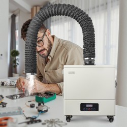 Juotoskäryjen poistoimuri harjaton 280W moottori ilmamäärä 459 m³/h 4-vaiheinen suodatus 10-nopeustasoa liikuteltava