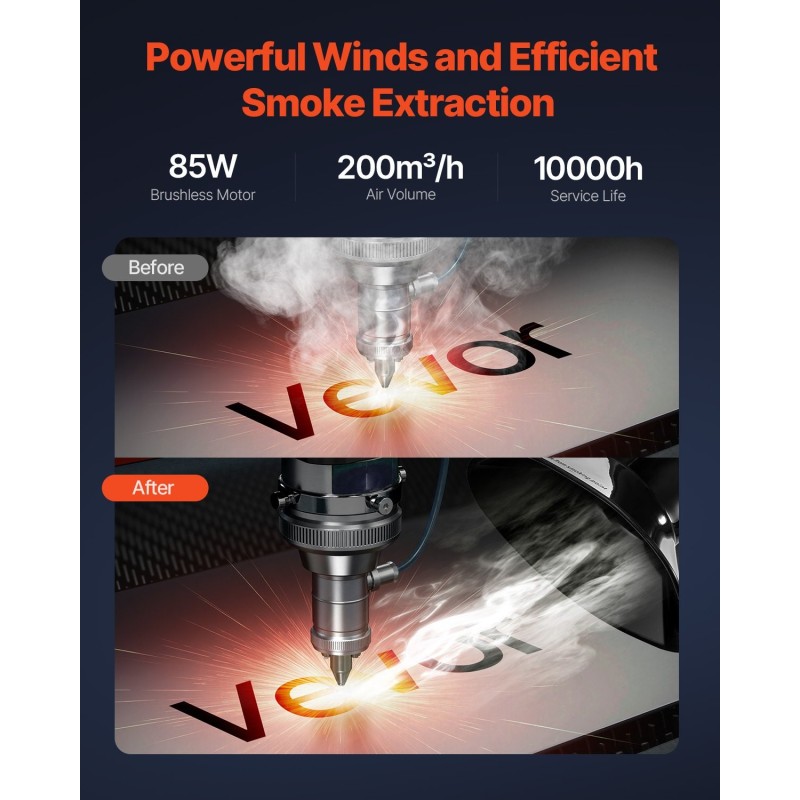 Juotoshöyryjen poistoimuri 85W harjaton 200 m³/h 3-vaiheinen suodatus taipuisa imuvarsi