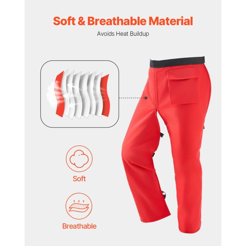 Moottorisahasuojahousut kietaisumalli 420D-nylon 50/50 polyesteri/polypropeeni koko L 101 cm turvaluokka B