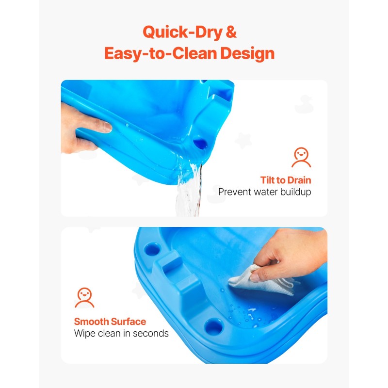 Kaksipuolinen vesi- ja hiekkapöytä PP-muovia 37 osaa sininen 3+ vuotiaille