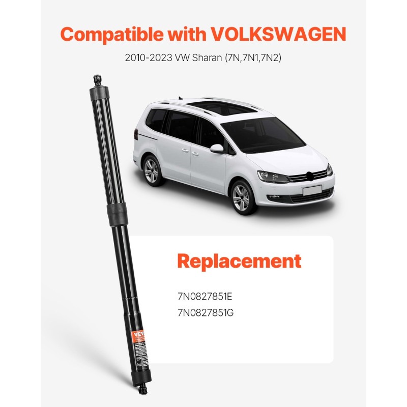 Sähköinen takaluukun tukijousipari 2 kpl VW Sharan 2010–2023 590 N