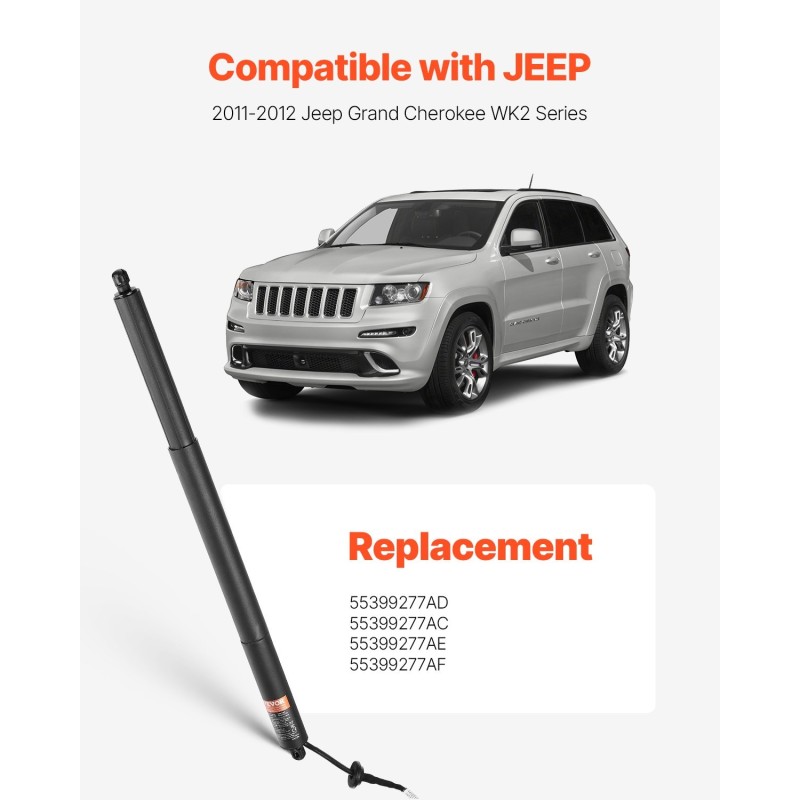 Sähköinen takaluukun tukijousi vasen 408N 2011–2012 Jeep Grand Cherokee WK2