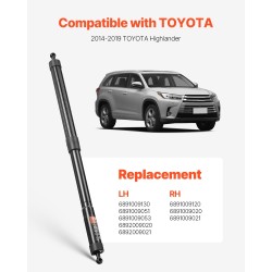 Sähköinen takaluukun tukijousisarja Toyota Highlander 2014–2019 vasen ja oikea 715N