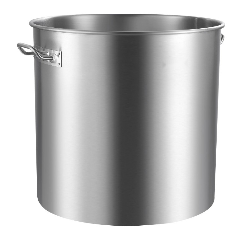 Keittokattila ruostumattomasta teräksestä 94,6 litran 0,8 mm yksikerroksinen pohja siiviläkori kansi kahvat