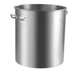 Keittopata ruostumatonta terästä 54 l siiviläkori kannella kahvoilla yksikerrospohja 0,8 mm