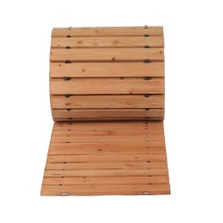 Puinen puutarhapolku painekyllästetystä seetripuusta pituus 288 tuumaa leveys 17 tuumaa rullattava ulkokäyttöön