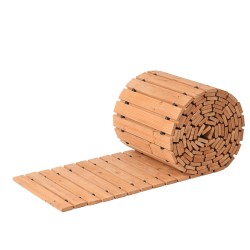 Puinen puutarhapolku painekyllästetystä seetripuusta pituus 288 tuumaa leveys 17 tuumaa rullattava ulkokäyttöön