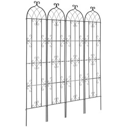 Metallinen köynnöstuki 4 kpl 220 cm korkea 51 cm leveä kiipeileville kasveille