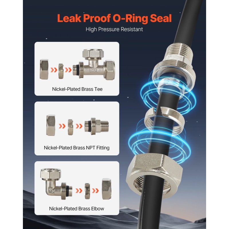 Paineilmaputkisarja HDPE–alumiini–HDPE 60,96 m sisähalkaisija 19 mm verstaaseen