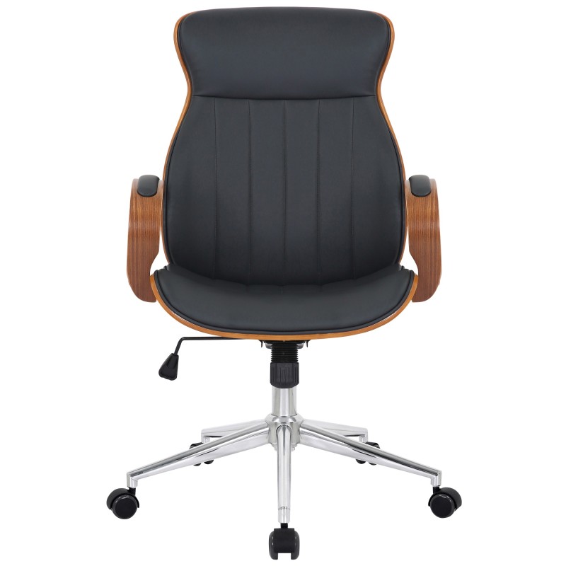 Tyylikäs keinonahkainen toimistotuoli säädettävällä korkeudella ja keinumistoiminnolla
