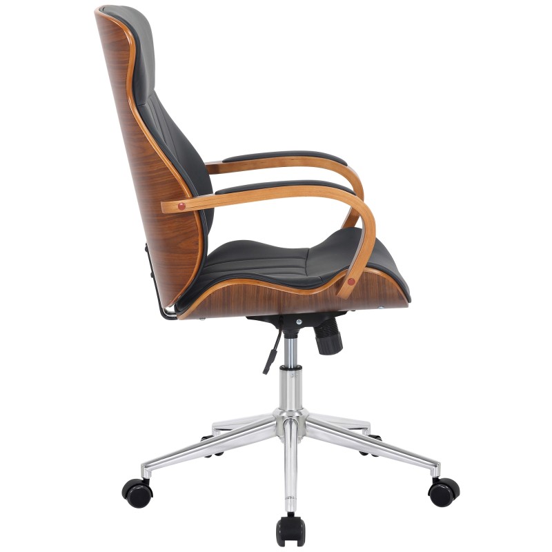 Tyylikäs keinonahkainen toimistotuoli säädettävällä korkeudella ja keinumistoiminnolla