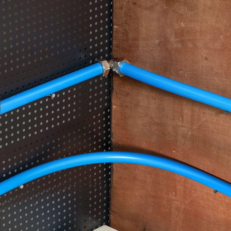 Paineilmaputkisto kolmikerroksinen HDPE-alumiini-HDPE 1 tuuma 60,96 m sininen verstaalle ja korjaamolle