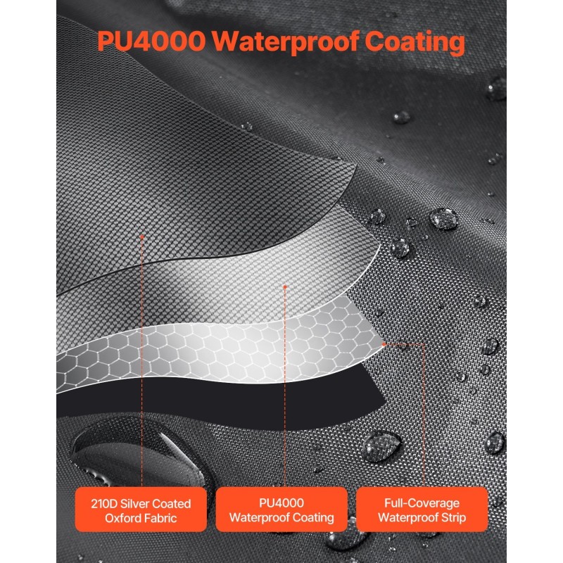 Polkupyöräteltta Oxford-kangas 4–5 polkupyörälle PU4000mm lasikuitutangot kaarikatto