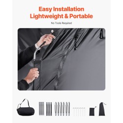 Pyöräteltta oxfordkangas lasikuitukaaret 5+ polkupyörälle PU4000 mm ilmanvaihtoikkunalla