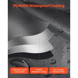 Pyöräsäilytysteltta 3–4 polkupyörälle Oxford-kangas 4000 mm vedenpitävä lasikuitutangot hengittävä ikkuna musta