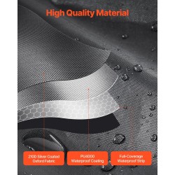 Pyöräsäilytyspaviljonki 4–5 polkupyörälle Oxford-kangas lasikuitutangot vesitiivis PU4000mm tuuletusikkunalla musta