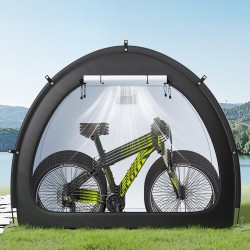 Pyöräsäilytyspaviljonki 4–5 polkupyörälle Oxford-kangas lasikuitutangot vesitiivis PU4000mm tuuletusikkunalla musta