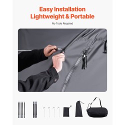 Pyöräteltta Oxford-kangas lasikuitutolpat PU4000mm 4–5 polkupyörää kaksipuolinen oviaukko