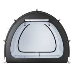 Pyöräsäilytysteltta 5 polkupyörälle musta Oxford kangas vedenpitävä lasikuitutolpat