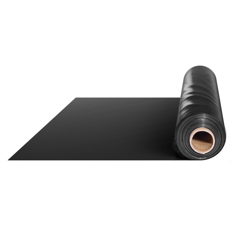 Muovikalvo polyeteeni rulla 0,25 mm 1,52 x 30,48 m musta rikkaruohojen estoon