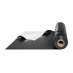 Muovikalvo polyeteeni 0,15 mm 3,05 m x 30,48 m kosteussuoja musta valkoinen