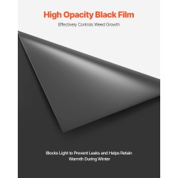 PE-muovikalvo 0,1 mm 0,91 m ja 15,24 m musta rikkaruohojen suoja
