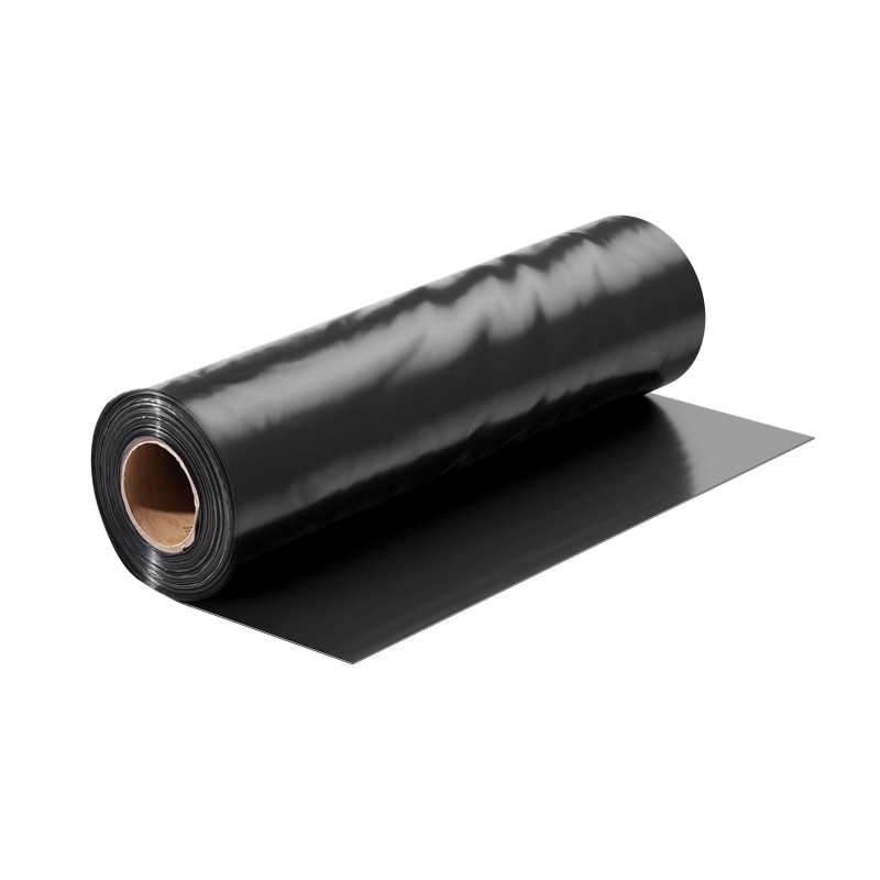Muovikalvo polyeteeni 0,25 mm 3,05 x 30,48 m musta valkoinen kosteussuluksi