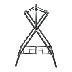 Taittuva hiiliteräksinen satulateline kahdelle satulalle kaksi tasoa mattamusta