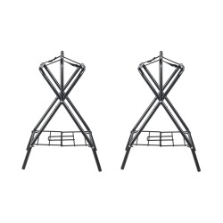 Satulateline taittuva hiiliteräsrunko ruosteenkestävällä pinnoitteella 2 kpl satuloille ja loimille