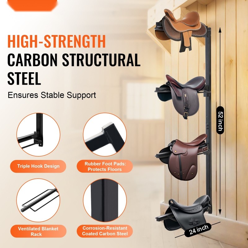 Satulateline seinään kiinnitettävä nelitasoinen täyshitsattu ruosteenkestävä teräs