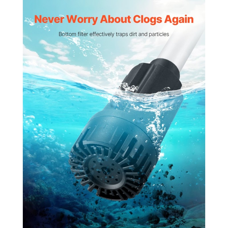 Johdoton uppopumppu alumiiniputkella 2000 l/h 7,8 m nostokorkeus 20V-akulle yhteensopiva