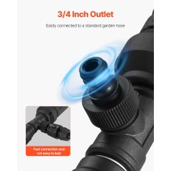 Johdoton uppopumppu alumiiniputkella 2000 l/h 7,8 m nostokorkeus 20V-akulle yhteensopiva