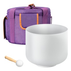 Kristallilaulukulho 8 tuumainen 99 99 puhdasta kristallia F sävel sydänchakralle