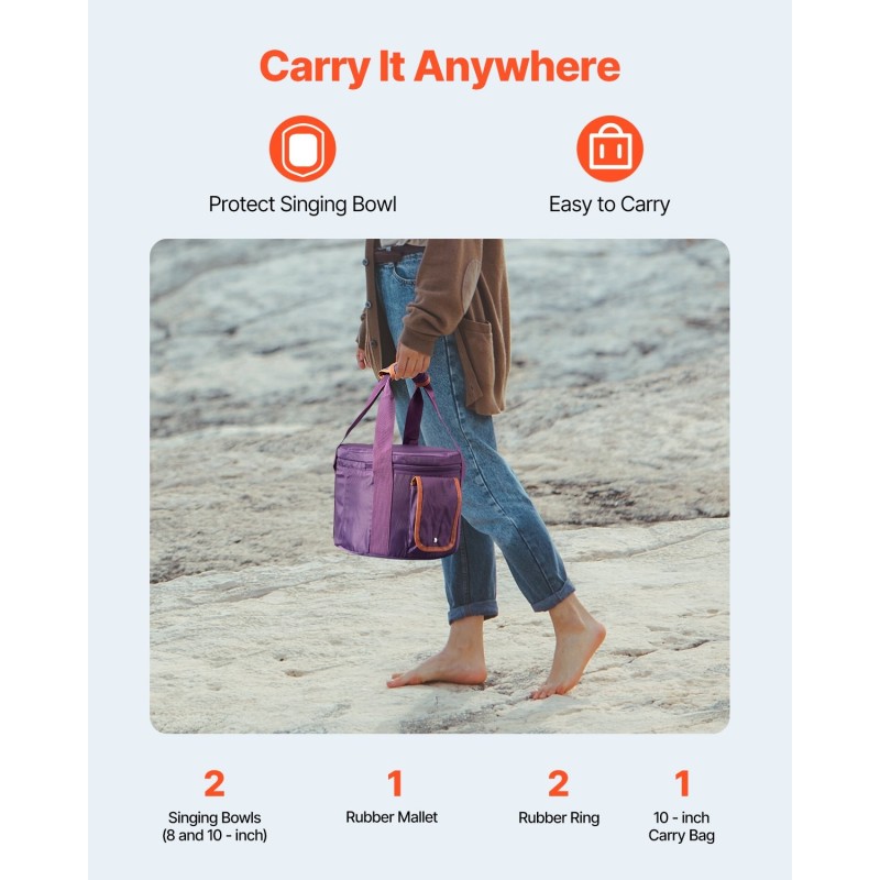 Kristalliset sointukulhot 99,99-prosenttinen puhdas kristalli 8- ja 10-tuumaiset jooga- ja meditaatiokäyttöön