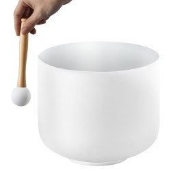 Kristalliäänimalja 8-tuumainen 99,99-prosenttinen F-nuottiin viritetty sydänchakran tasapainoon