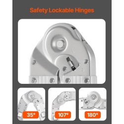 Monikäyttöinen taittotikas vahvistettua alumiinia 4,7 m kantavuus 149,7 kg seitsemän asentoa