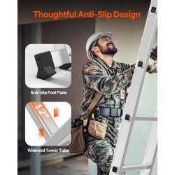 Taittotikas alumiininen 3,7 m neliosainen seitsemänasentoinen monikäyttöinen