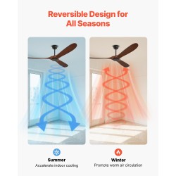 Kattotuuletin 72-tuumainen 3-lapainen puulavoilla kattoon asennettava käännettävä DC-moottori 6-nopeuksinen kaukosäädin
