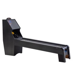 Skeeball pöytä 9 jalkainen MDF runko PVC pintalaminaatti LED pistelaskuri 4 pelipalloa kotiin