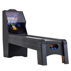 Skeeball-pöytä 9-jalkainen MDF-runko PVC-pintalaminaatti LED-pistelaskuri 4 pelipalloa kotiin