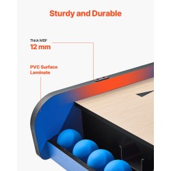 Pelihallityylinen pelipöytä MDF- ja PVC-pintalaminaatti 2340×487×1400 mm 4 palloa sisäkäyttöön