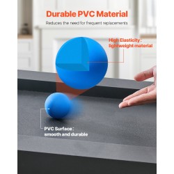 PVC-vierintäpallot 66 mm 4 kpl siniset skee ball peleihin