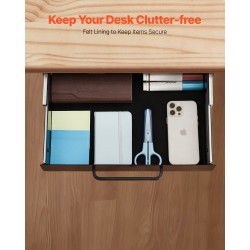 Ulosvedettävä pöydän alle asennettava 13 tuuman musta teräslaatikko